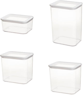 4-Piece Kitchen Organizer Set - Clear/White