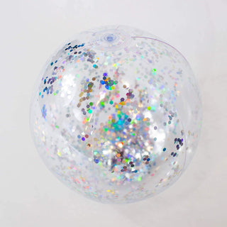 Silver Glitter Jumbo 13.75" Beach Ball