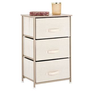 3-Drawer Storage Unit - Cream/PC Gold