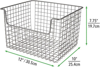 Metal Wire Food Storage Basket (8-Pack) - Graphite