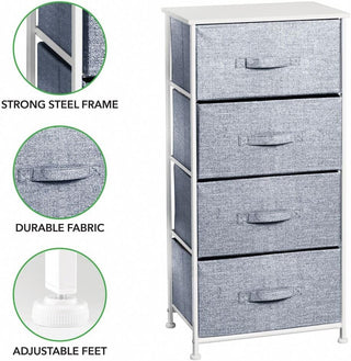 4-Drawer Storage Unit - Navy/White