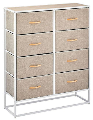 8-Drawer Storage Unit - Linen/White