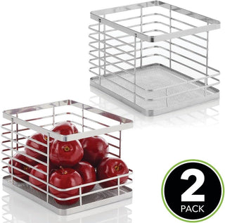 Chrome Durable Baskets with Open Front (2-Pack)