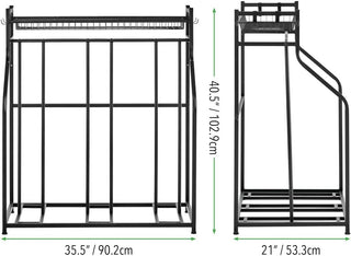 Bike Rack with Storage Basket - Black