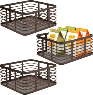 Kitchen Flat Wire Basket (6-Pack) - Bronze