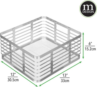 Flat Wire Kitchen Basket (6-Pack) - Chrome