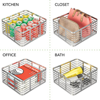 Flat Wire Kitchen Basket (6-Pack) - Chrome