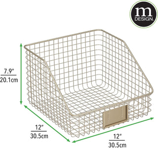 Slanted Wire Basket (2-Pack) - Satin Finish