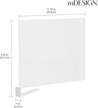 Clarity Sleek Shelf Divider - White (16-Pack)