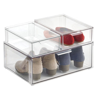 Stacking Drawer Combo (3-Piece Set) - Clear (2-Pack)