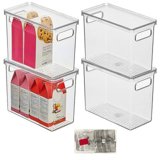 Bin Organizer with Lid (8-Pack) - Clear