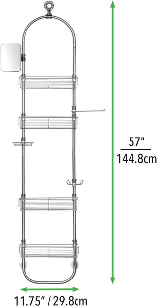 4-Shelf Durable Shower Caddy Brushed (2-Pack)