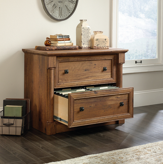 Lateral File Cabinet Vintage Oak Finish