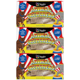 Animal Crunchers, Crunchy Biscuit Treats, Peanut Butter, 3.5 oz?3-Pack)