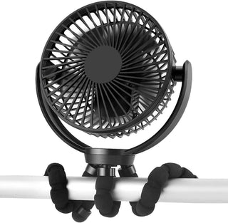 Portable USB Rechargeable Flex Fan - Black