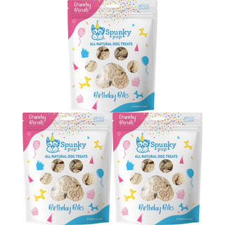 Birthday Bites, Crunchy Biscuit Treats, Peanut Butter, 24 oz (3-Pack)