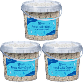 Bucket of Biscuits, Dog Treats, Peanut Butter Crunch, 4 lbs (3-Pack)