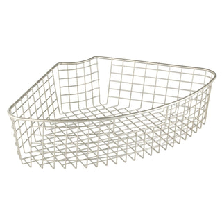 Lazy Susan 1/4 Wire Basket with Handle (4-Pack) - Satin