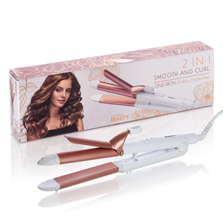 2-In-1 Smooth & Curl - Flat Iron / Curler