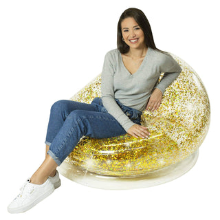 Gold Glitter Inflatable Chair