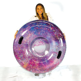 Glitter Galaxy Deep Space Jumbo 48" Adult Snow Tube