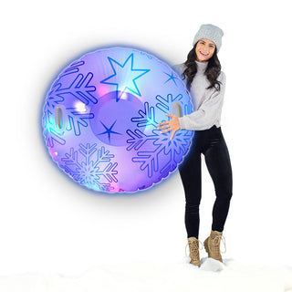 Illuminated Snowflake Large 46" LED Adult Snow Tube