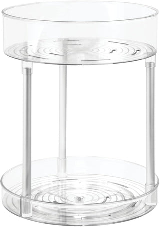 2-Tier 11" Spinner (2-Pack) - Clear/Silver