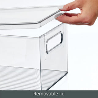 Organizer Bin with Handles and Lid (8-Pack)