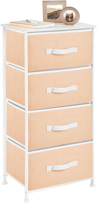 Jane 4-Drawer Narrow Storage - Cantaloupe/White