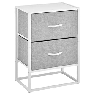 2-Drawer Storage Unit in Grey/White