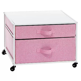 2-Drawer Rolling Fridge Cart