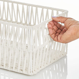 Cotton Rope and Wire Basket Set (6-Pack)