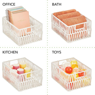 Cotton Rope and Wire Basket Set (6-Pack)