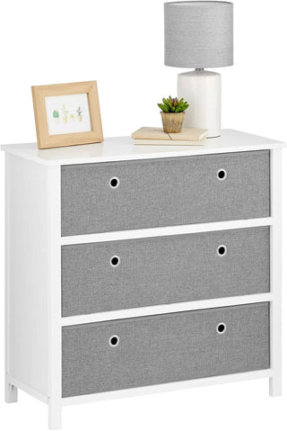 3-Drawer Storage Unit - White/Gray