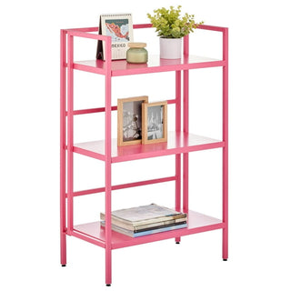 3-Tier Space-Saving Folding Shelf - Pink