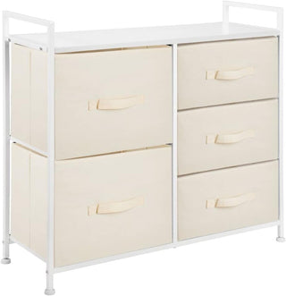 8-Drawer Slim Storage Unit - Cream/White