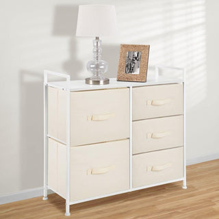 8-Drawer Slim Storage Unit - Cream/White