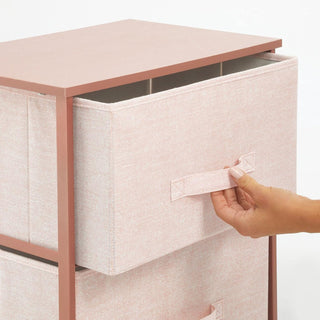 2-Drawer Compact Storage Unit - Light Pink/Rose Gold