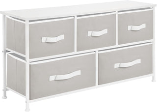 5-Drawer Spacious Storage Unit - Stone/White