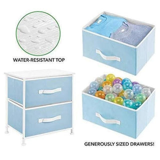 Jane 2-Drawer Compact Dresser - Blue/White