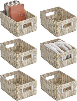 Seagrass Basket with Handles (6-Pack)