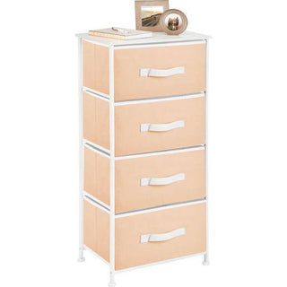 4-Drawer Storage Unit - Cantaloupe/White