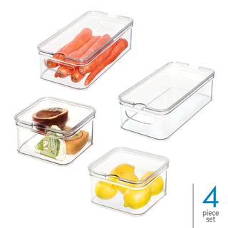 Crisp Bins Organizer (4-Piece Set) - Clear