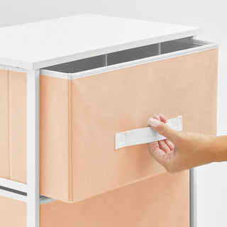 3-Drawer Compact, Storage Unit - Cantaloupe/White