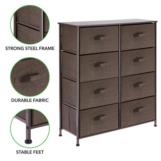 8-Drawer Spacious Organizer - Espresso Finish