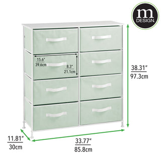 8-Drawer Spacious Unit - Mint/White