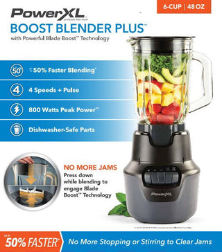 Boost Blender Plus - 6-Cup/48oz, 800 Watts - Black