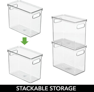 Bin Organizer with Lid (8-Pack) - Clear