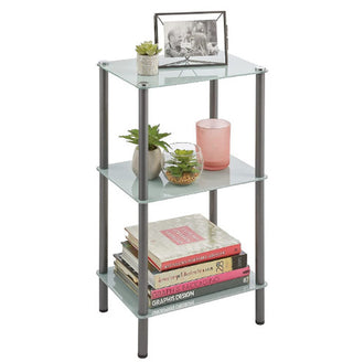 3-Tier Modern Glass Accent Table (2-Pack)