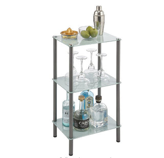 3-Tier Modern Glass Accent Table (2-Pack)